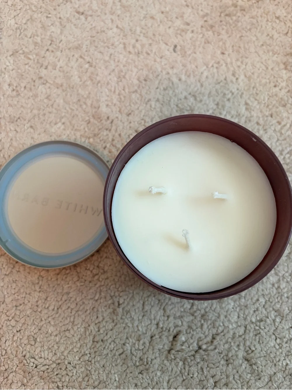 Bath and Body Works White Barn Rosewood & Suede  14.5 oz 3 Wick Candle NEW